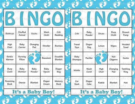 baby shower bingo card generator